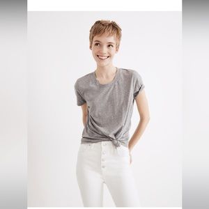 Madewell Triblend Knot-Front Tee